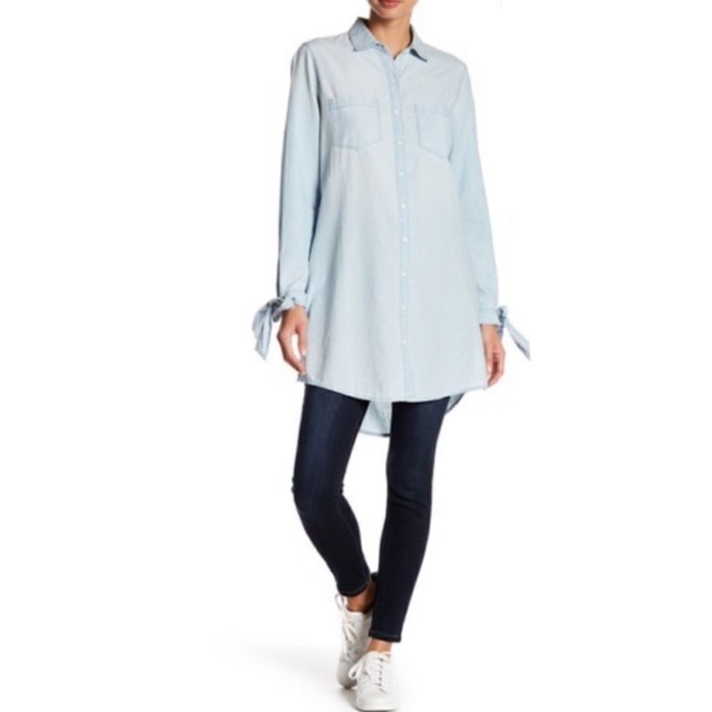 Susina chambray button down dress